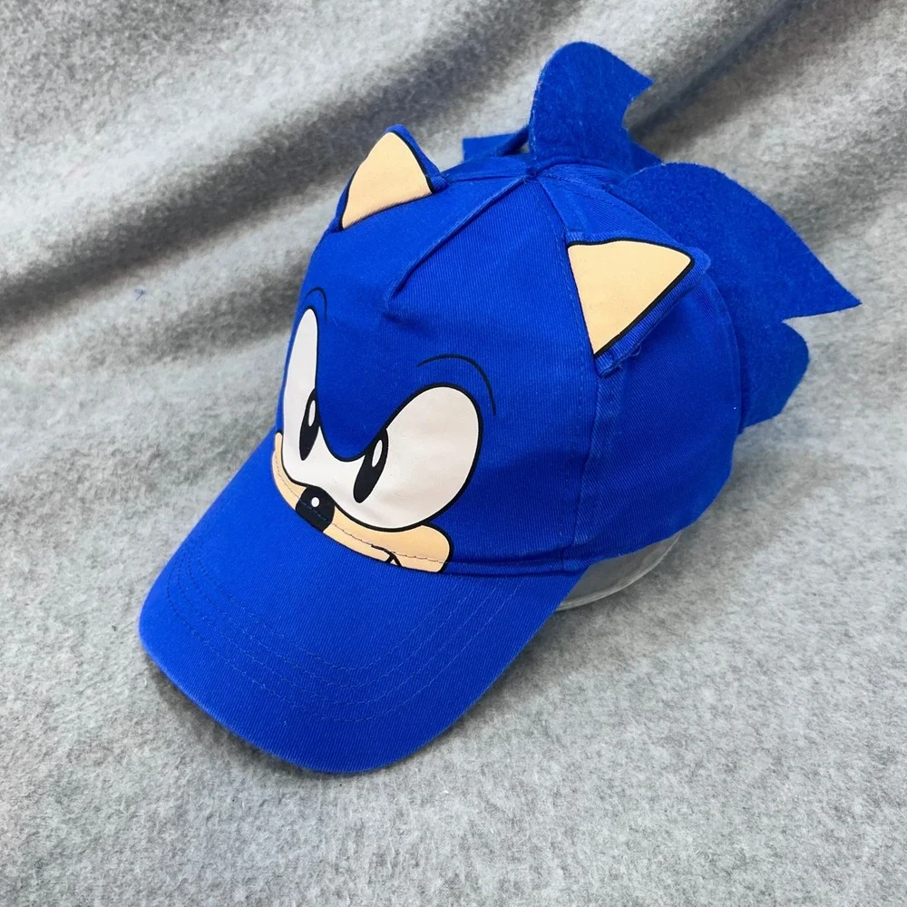 Sonic the Hedgehog Kids Blue SEGA Baseball Hat 3D Ears Quills Costume Cap OSFM